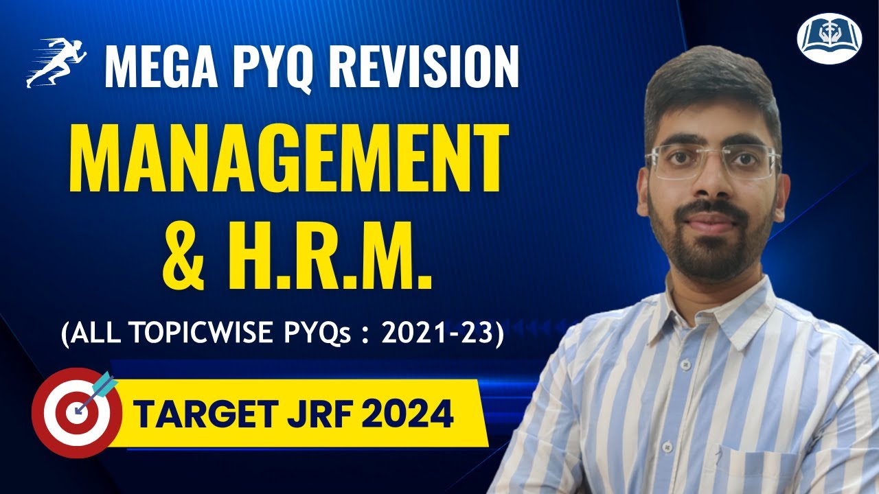 Mega PYQ Revision | Management & HRM | UGC NET Commerce | Management | Target JRF 2024