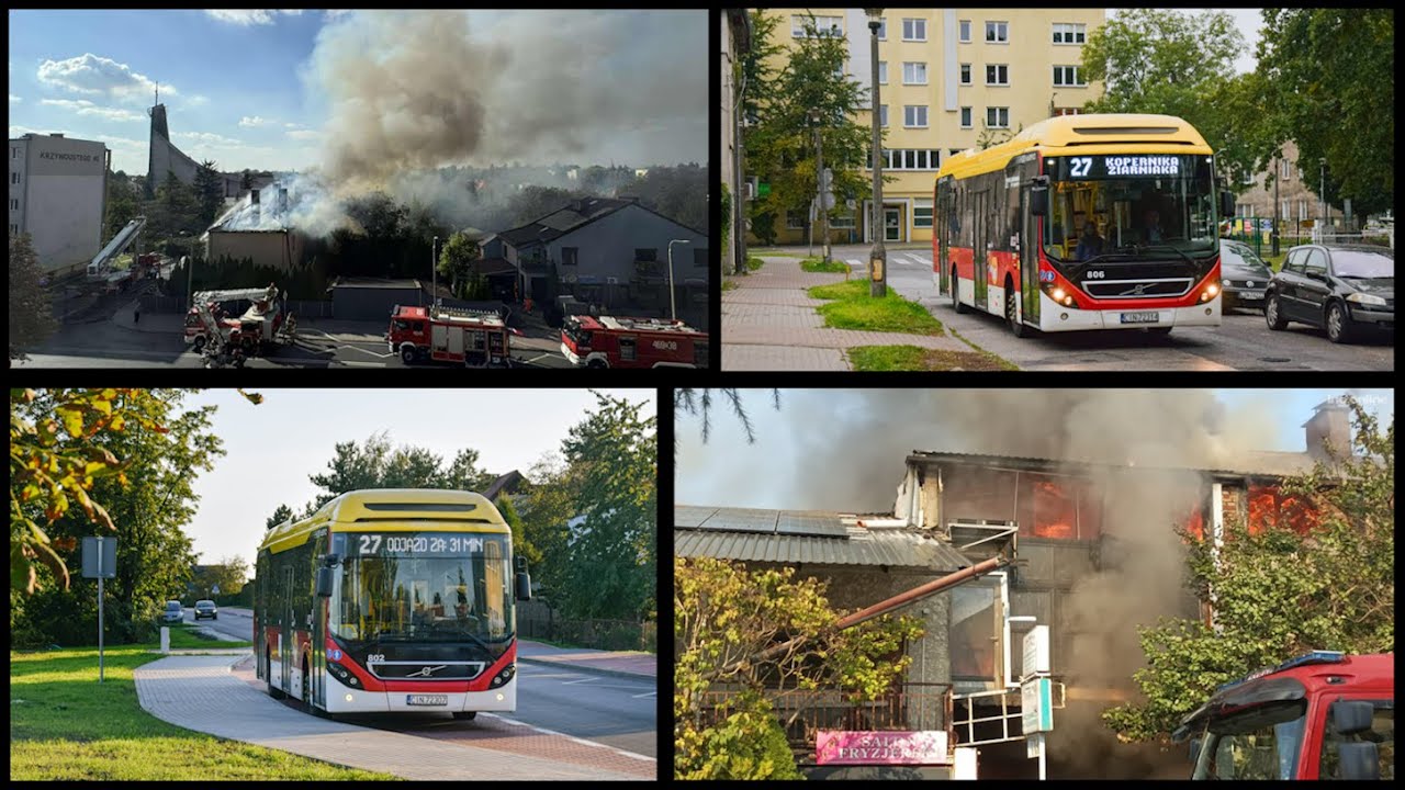 WSZYSTKO SPŁONĘŁO! POŻAR DOMU 🚌Volvo 7900 Hybrid #803/#806🔑MPK Inowrocław📟27⚠️Objazd przez Jacewo