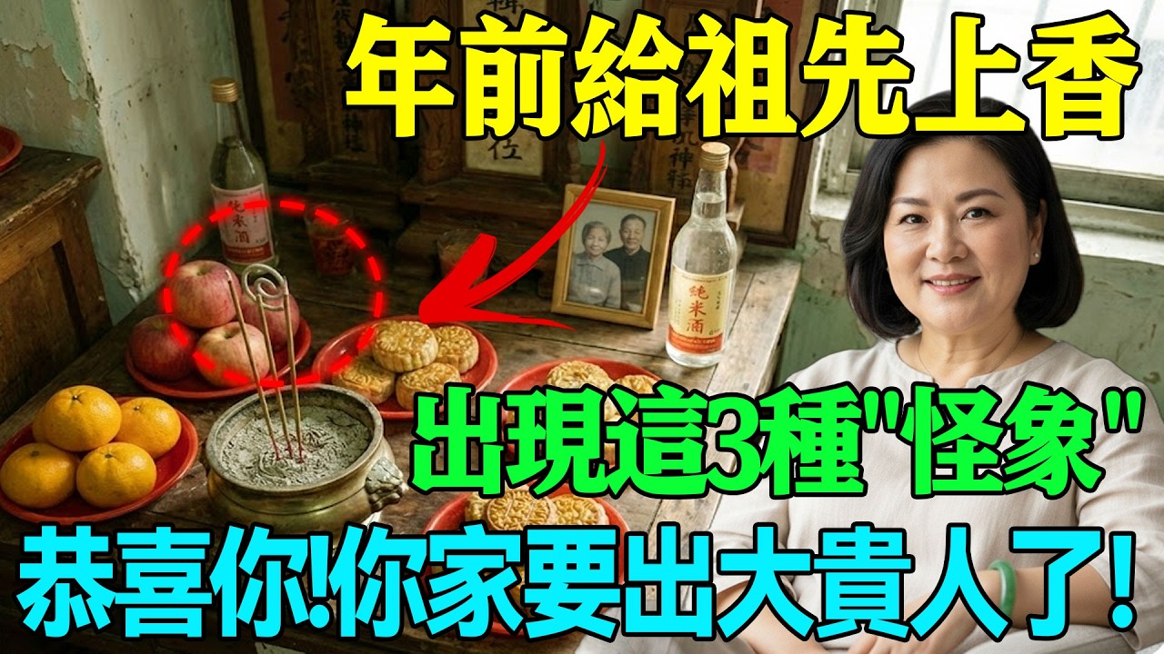 燒香拜佛時，如果出現這3種「怪象」，恭喜你！這是祖先顯靈、神佛點化的吉兆！2026馬年你家要出大貴人了！#燒香 #祭祖 #拜拜 #香譜