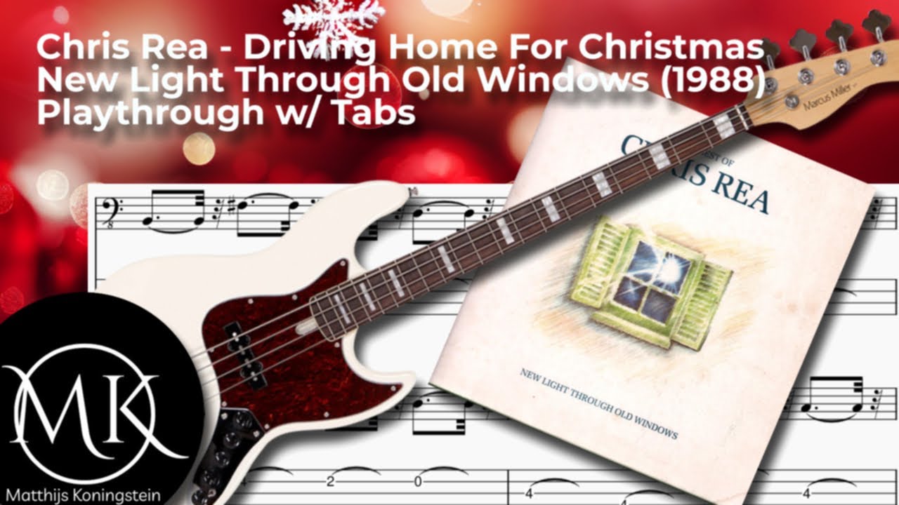 Chris Rea - Driving Home For Christmas (Bass Cover) (Lesson w/ Tabs)
