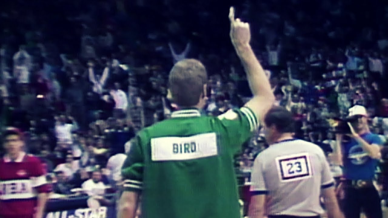 Larry Bird Wins 1988 3-Point Shootout in Warm-Up Jacket
