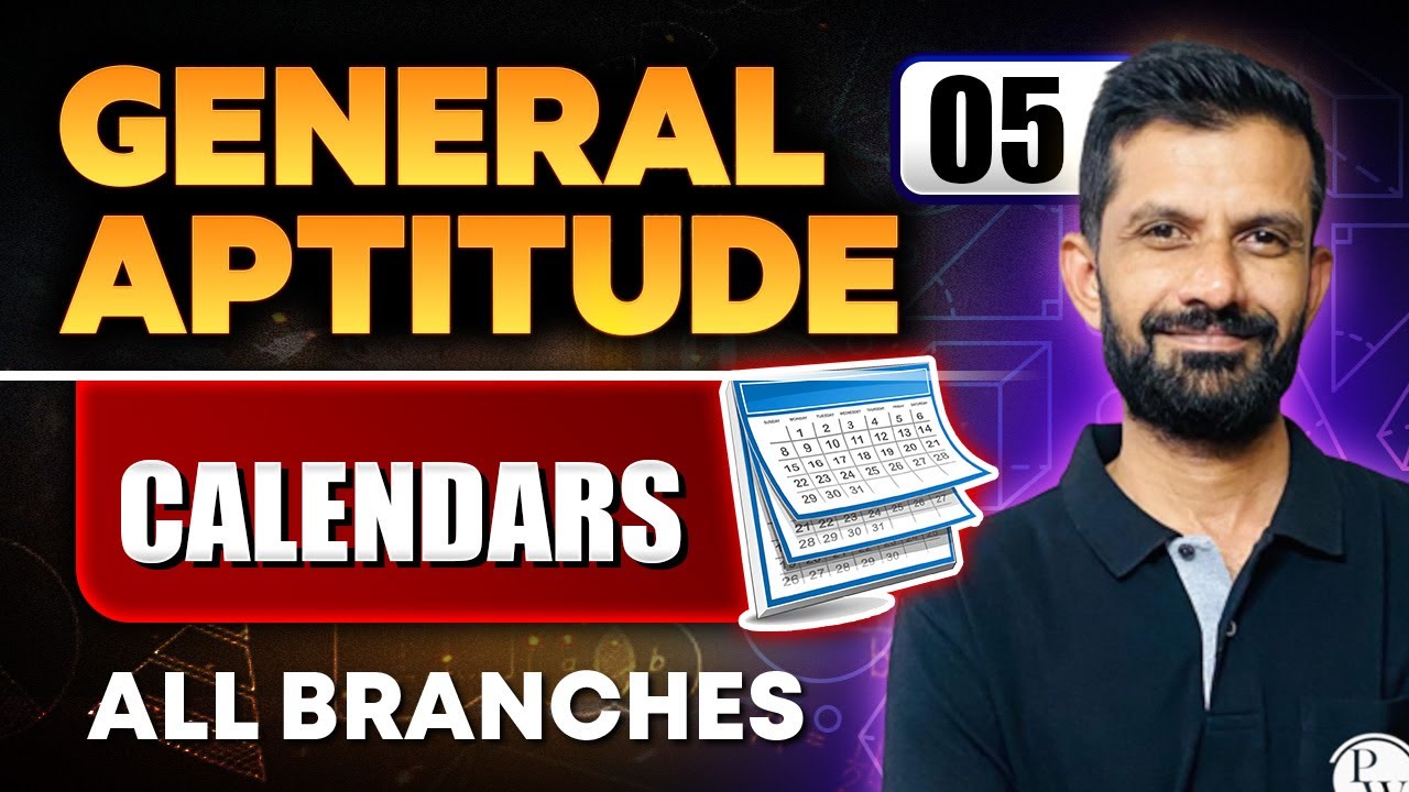 General Aptitude 05 | Calendars | All Branches | GATE 2025 Series