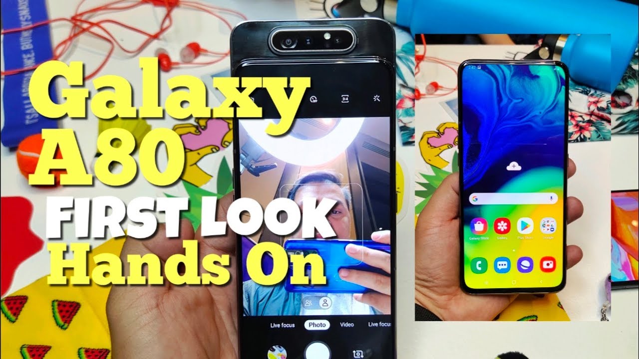 Samsung Galaxy A80 Hands On (Rotating Pop Up Triple Camera First Look)