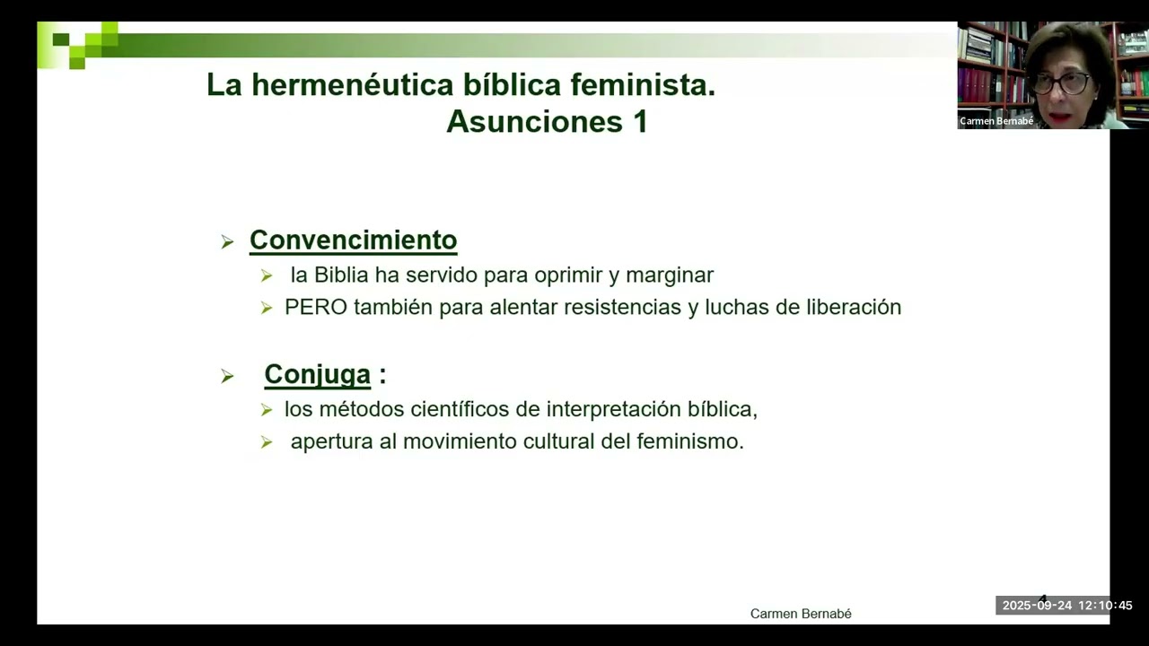 Mes de la Biblia 📖 Seminario 💻“Interpretando la Biblia en perspectiva de género” con Carmen Bernabé
