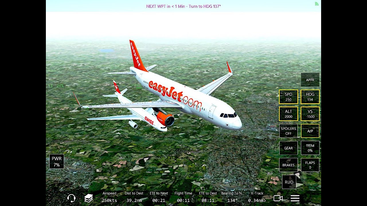 Infinite Flight Airbus A320. Multiplayer. ATC. London region