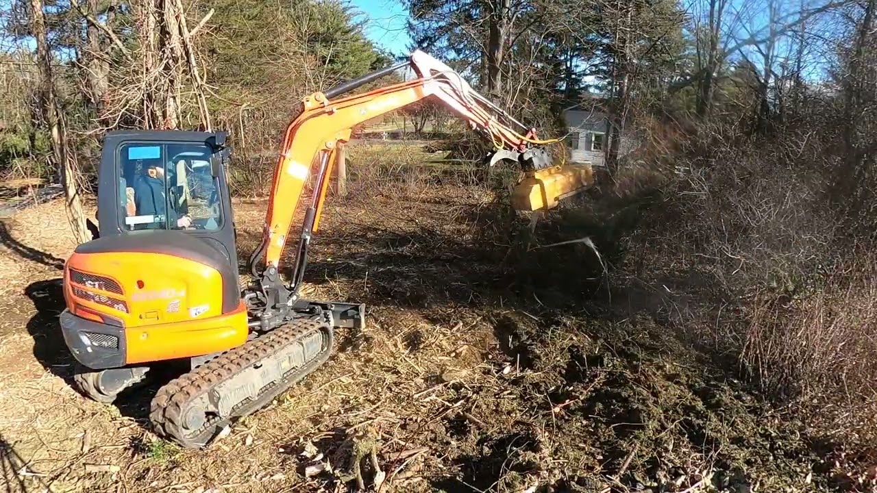 Forestry Mulching ASMR in Avon, CT - long form, no music, no talking, sped up 10x
