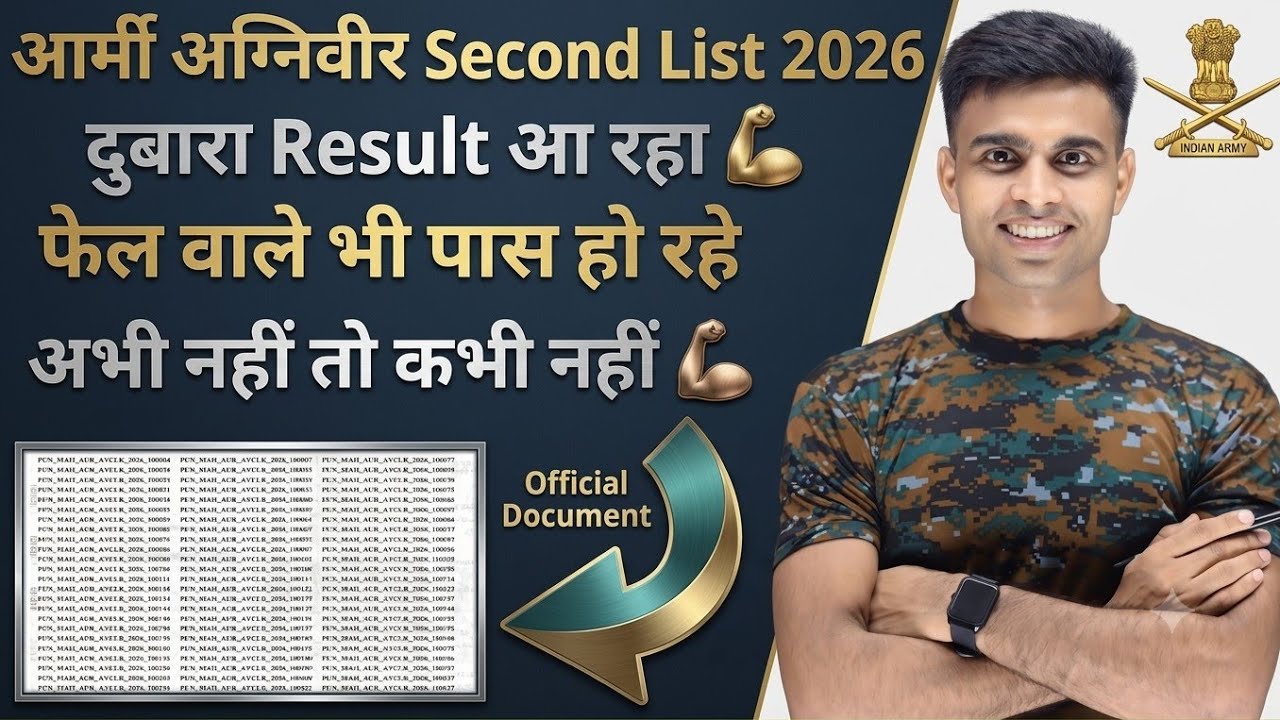 आर्मी Agniveer Second List 2026 फेल वाले भी पास हो रहे हैं ?||agniveer second list 2026|Nilesh vlogs