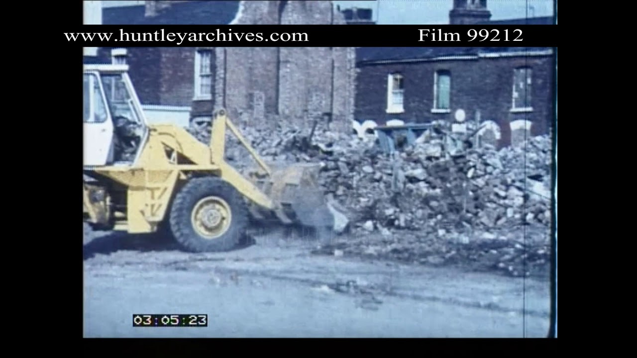 Slum Clearance in 1970's Britain.  Archive film 99212
