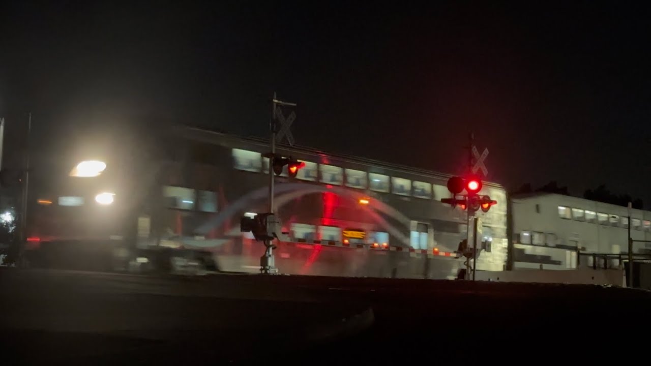Metrolink 339 Pulling in Rancho Cucamonga Station on Rochester Avenue