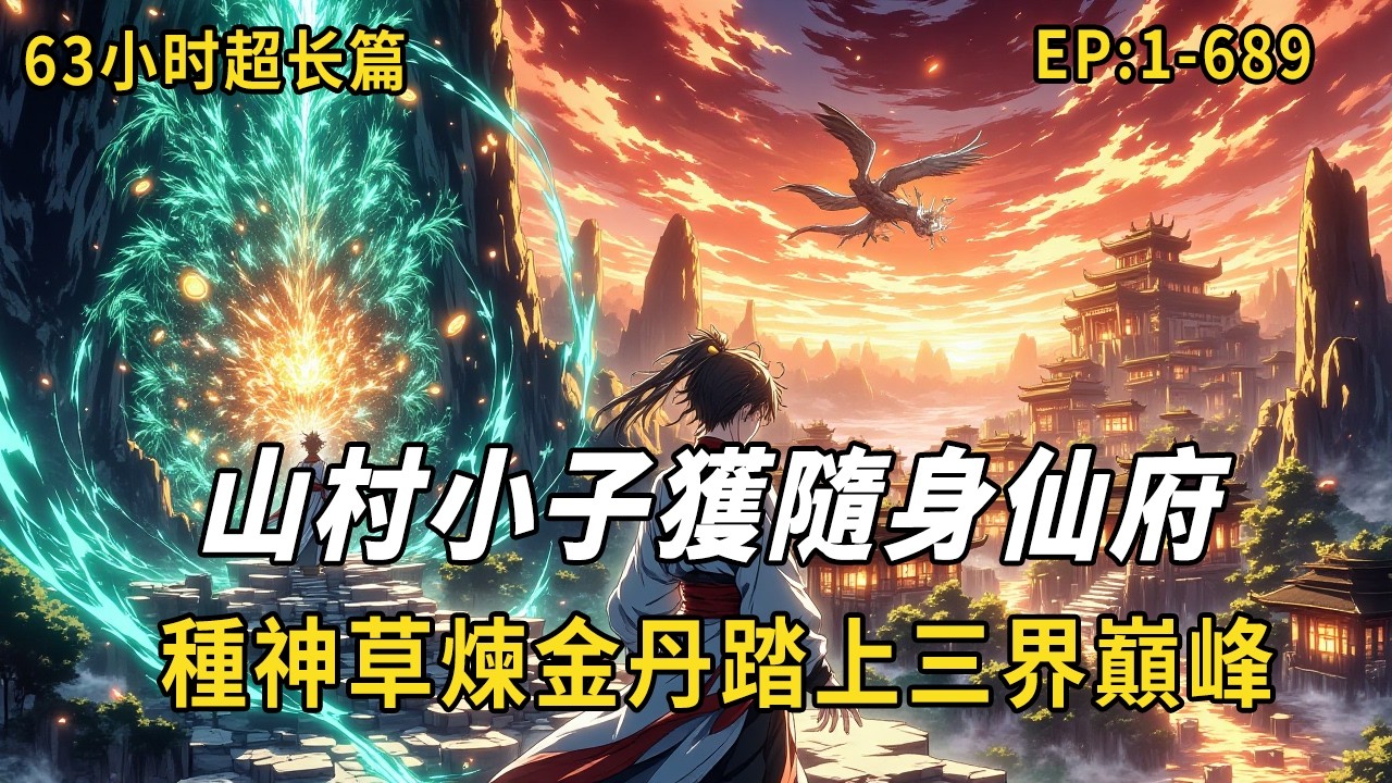63小时超长篇：《山村小子獲隨身仙府！種神草煉金丹踏上三界巔峰》八歲孩童意外開啟靈田空間，煉丹修煉逆天改命！從藥鋪學徒到三界無敵的熱血修仙傳奇 #修仙 #故事頻道 #故事分享 #動漫 #動畫解題