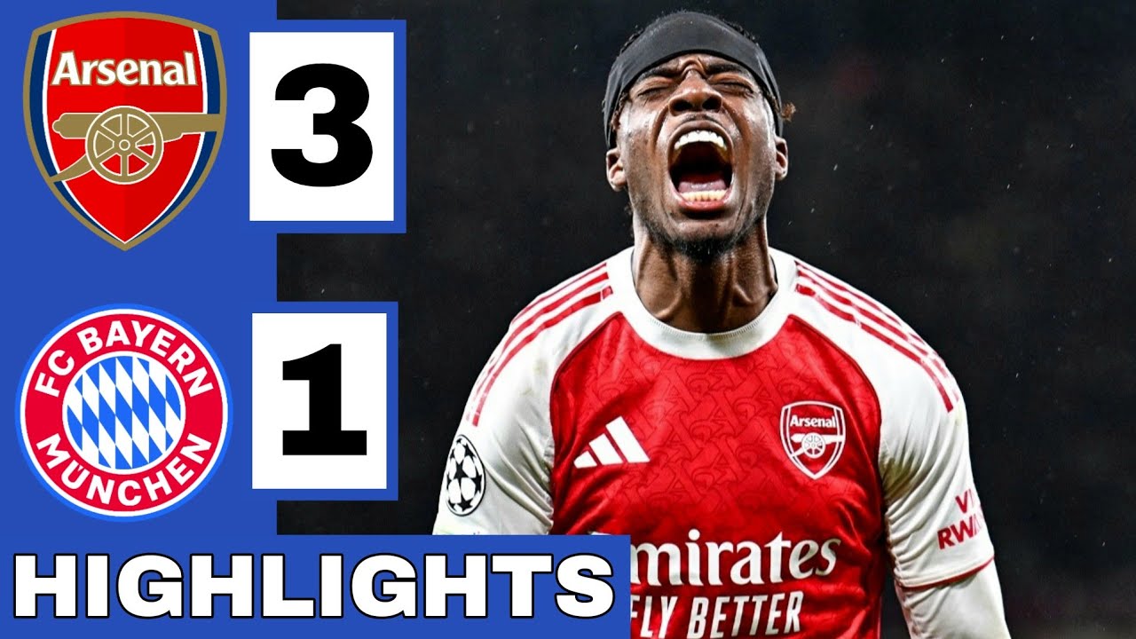 🔴Arsenal vs Bayern Munich (3-1) Extended HIGHLIGHTS | UEFA Champions League
