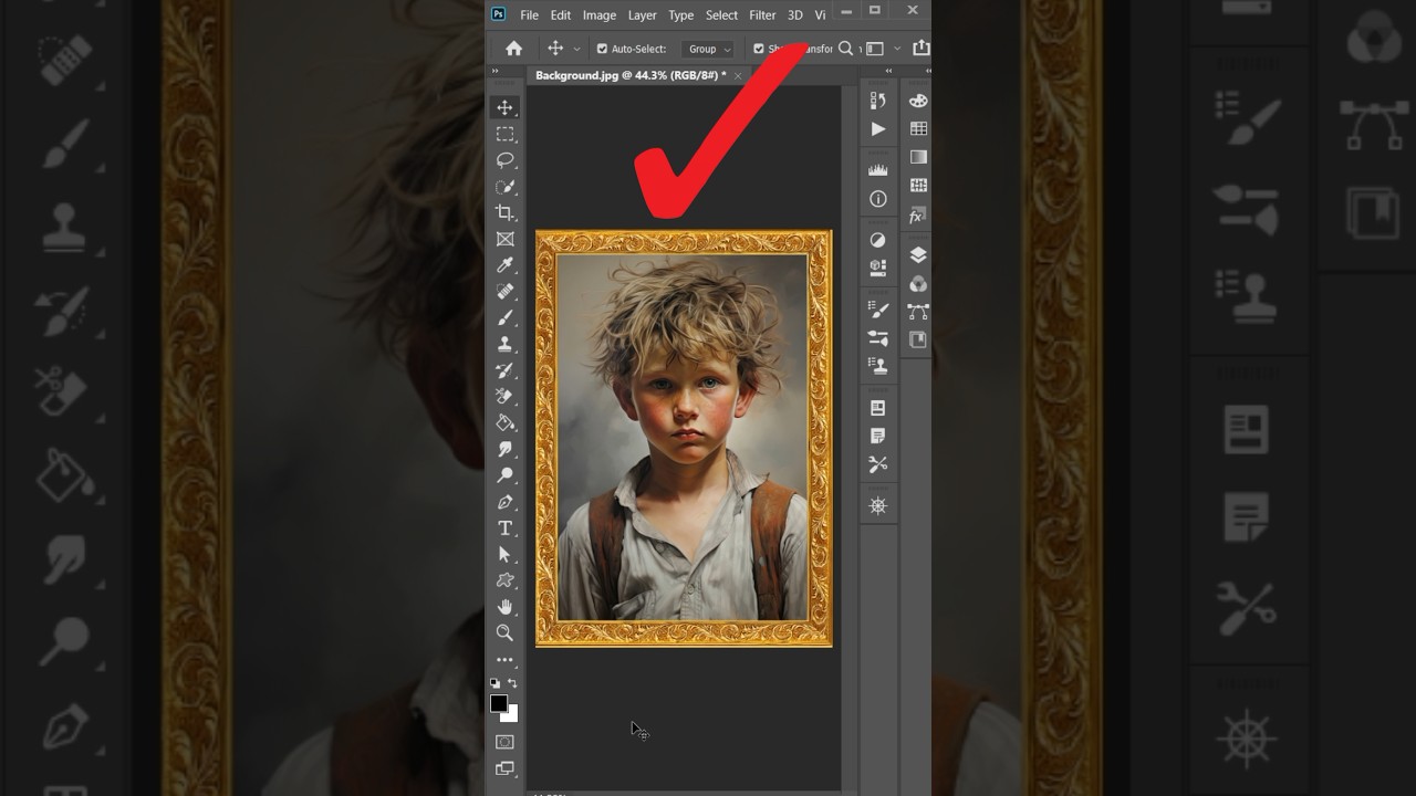 Fit Photo Inside Frame- Photoshop #shorts #photoshop #photoshoptutorial #photoshopforbeginners