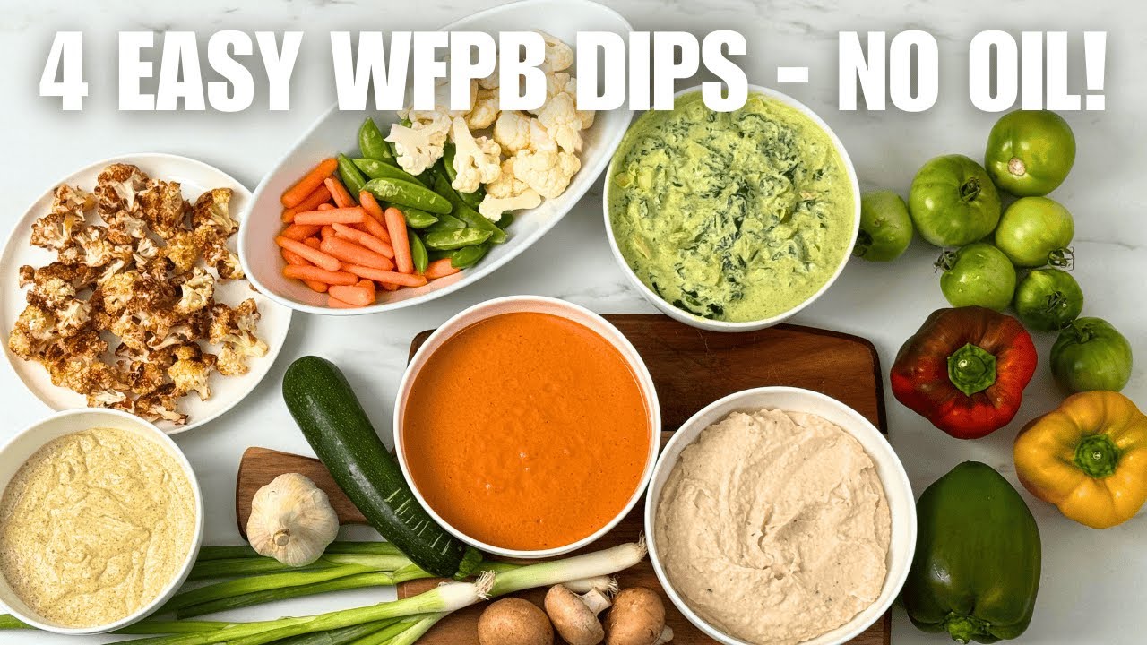 4 Easy WFPB Dips Oil Free, Flavor Packed, and Ready in Minutes!