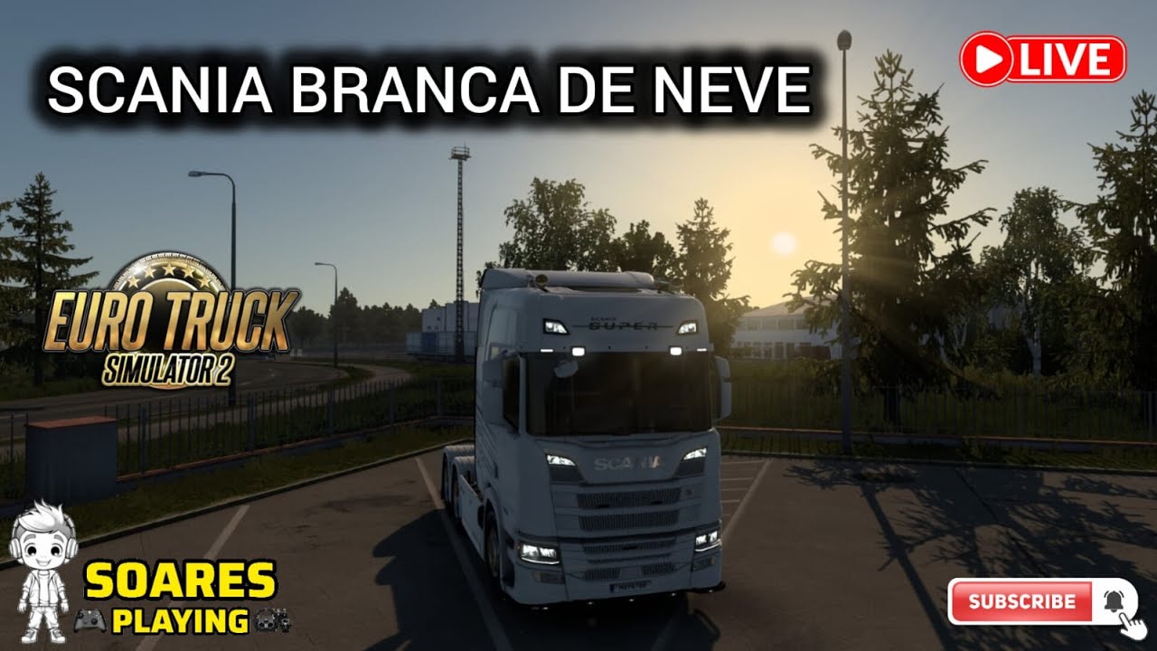 ETS 2 1.57 🔴 SCANIA BRANCA DE NEVE VOANDO BAIXO PELAS ESTRADAS DA EUROPA | AO VIVO