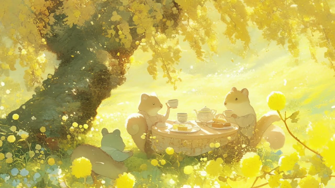 【作業用BGM】春の訪れを告げるミモザの森。リスが微睡む癒やしのLo-Fi Hip Hop / Sunlit Notes