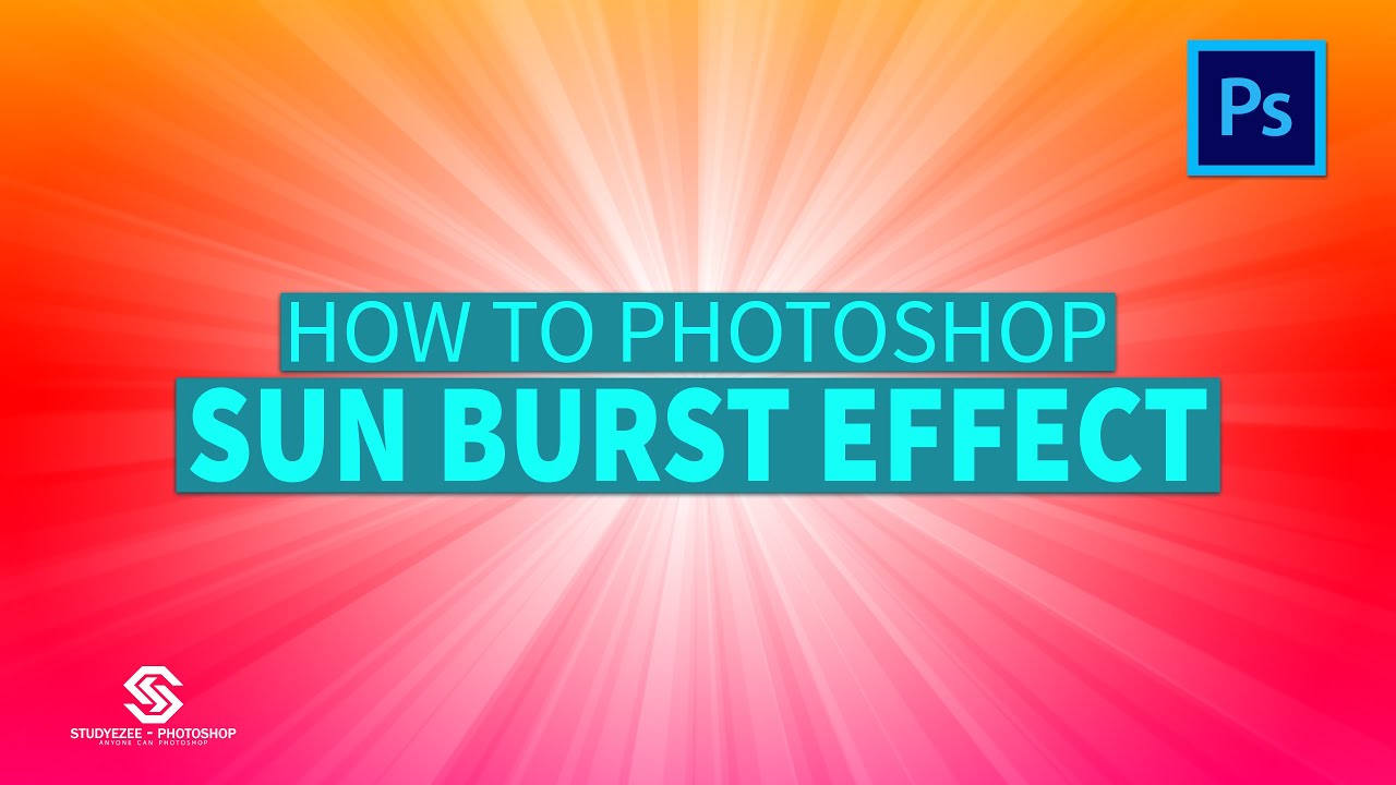 How to Photoshop Sun Burst Effect Hindi | How to Add a Sunburst in Photoshop in Under 5 Minutes