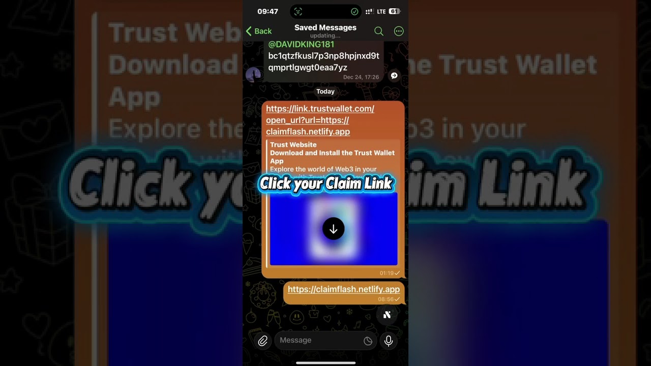Receive FLASH USDT ON TRUST WALLET  