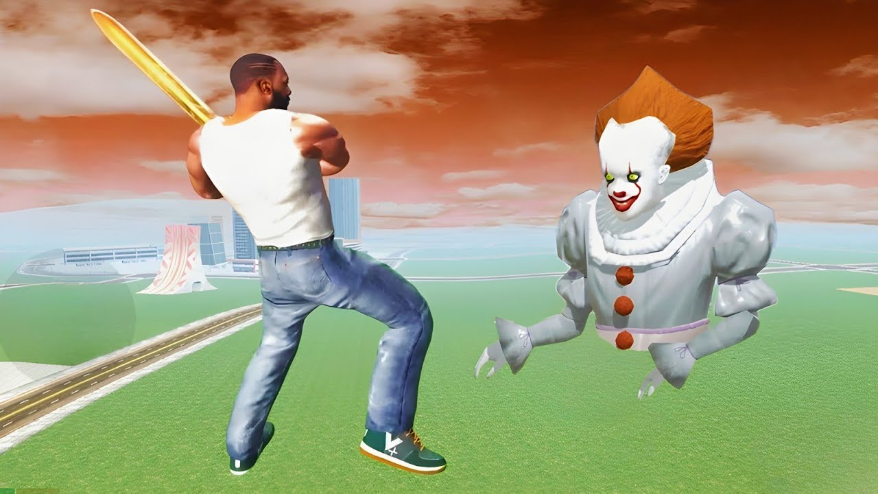 Franklin vs Pennywise 😱 Epic Chase in Indian Bike Driving 3D