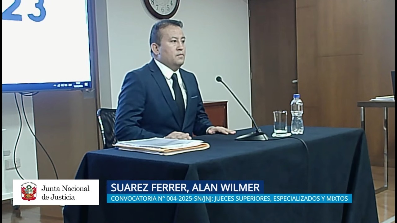 JNJ: Entrevista a Alan Wilmer Suarez Ferrer | Convocatoria 004-2025-SN/JNJ
