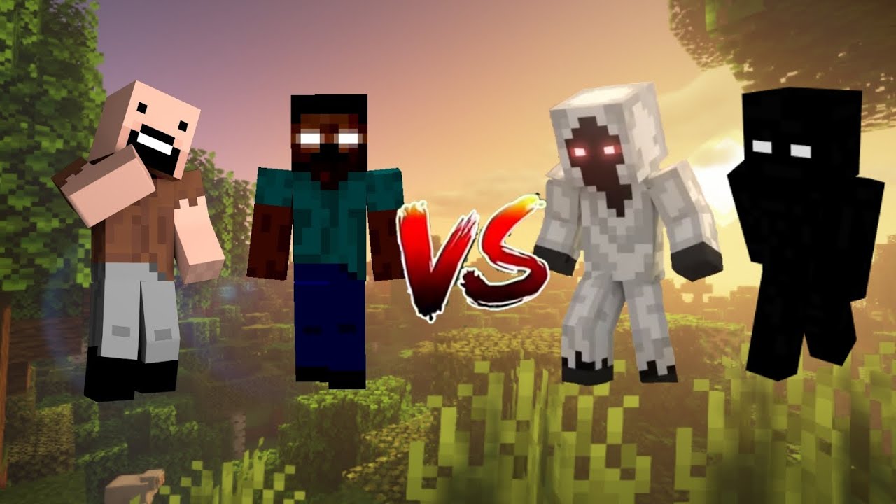Herobrine and Notch vs Entity 303 and Null 🔥
