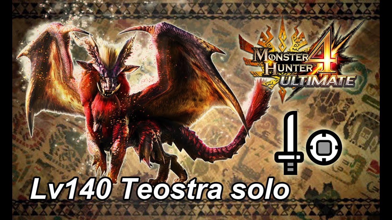 MH4U Lv140 Teostra solo (Sword and Shield) - 14'56''83
