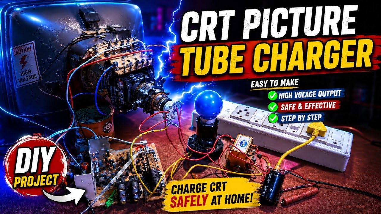 CRT PICTURE TUBE CHARGER KAISE BANAYE//crt picture tube charger