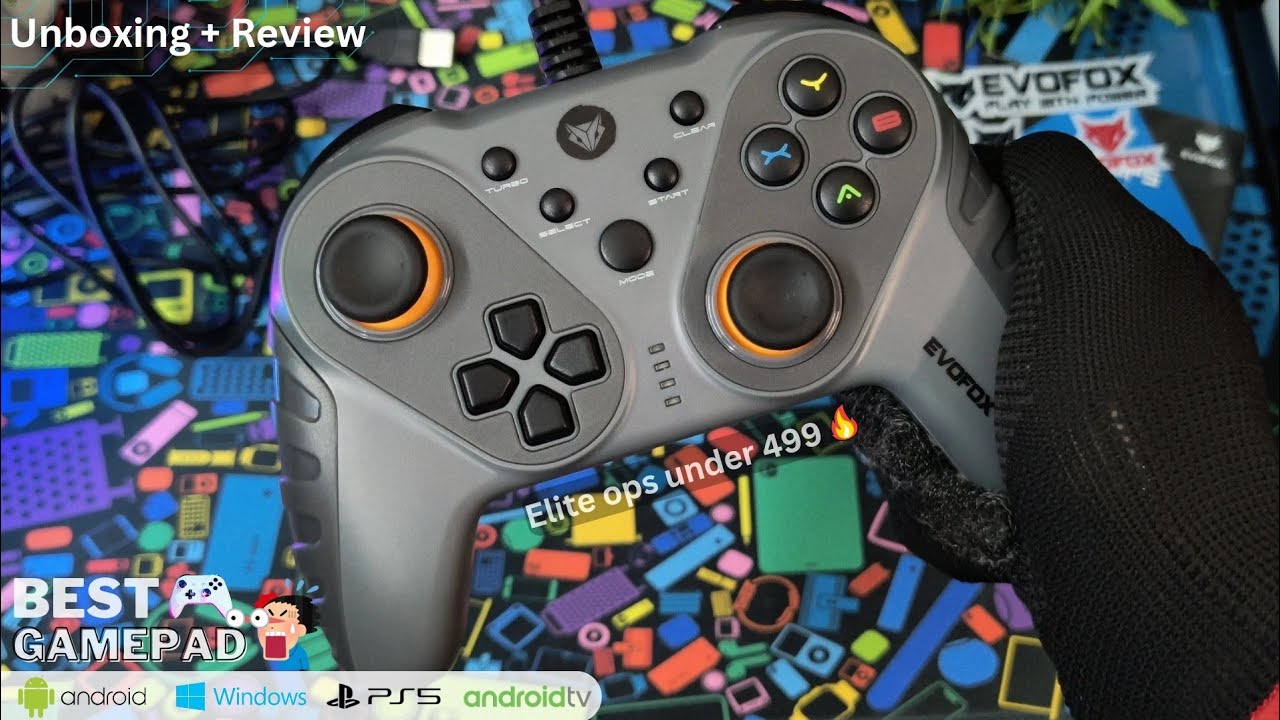 🎮 Best Budget Gamepad Under ₹499 🔥 | EvoFox Elite Ops Unboxing, Review & Gaming Test ⚡