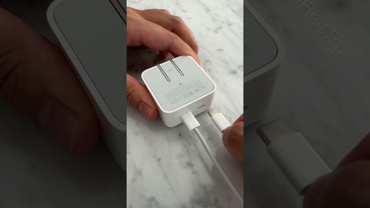 Apple 35W Dual Compact Power Adapter Plug In First Try #shorts #satisfying #apple #🔌