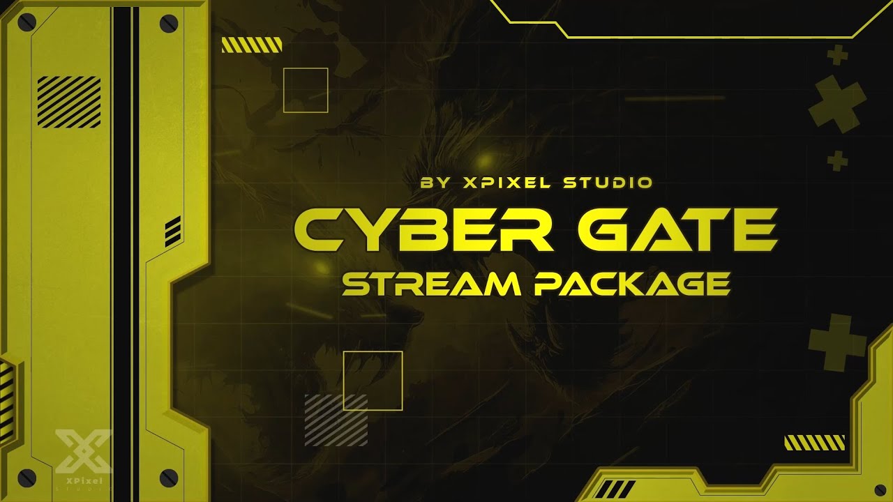 Stream Overlay Pack - Cyber Gate Yellow