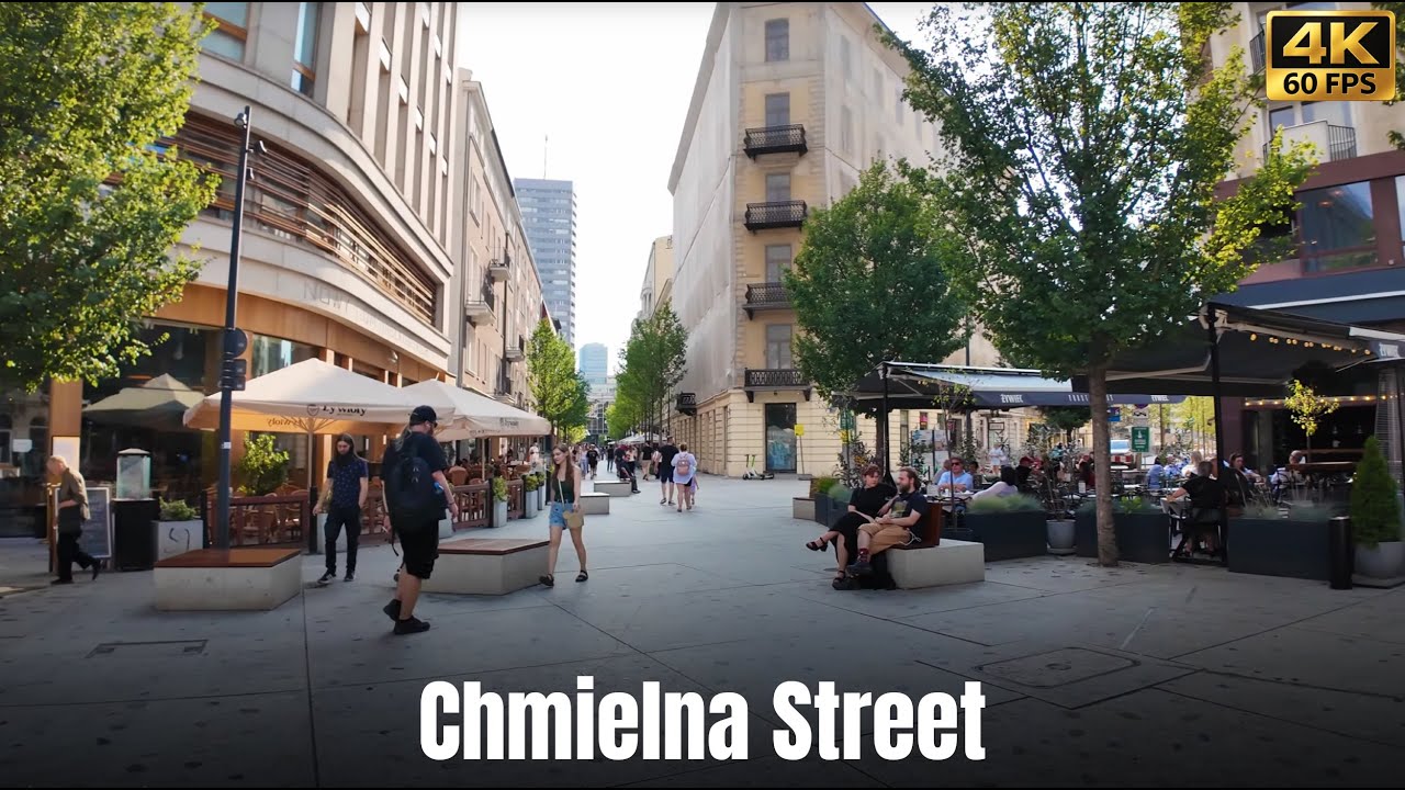 Warsaw, Poland – Chmielna Street at 5 PM | Silent Walking Tour [4K]