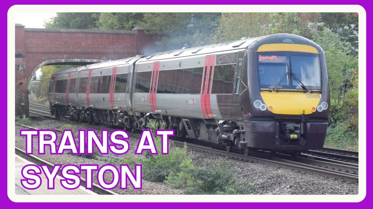 Trains at Syston railway station (28/10/2023)