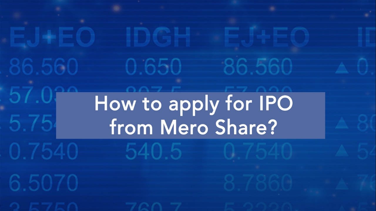 How to Apply IPO from Mero Share