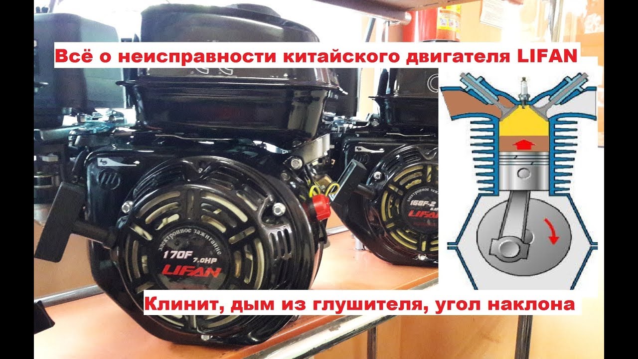 Неисправности двигателя мотоблока из-за масла (заклинил двигатель, дымит, угол наклона) LIFAN