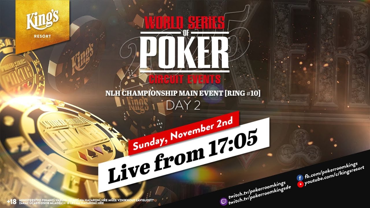 🏆💍 Day 2 of &euro;1.500 WSOP Circuit NLH Main Event #10 live from King's Resort 👑