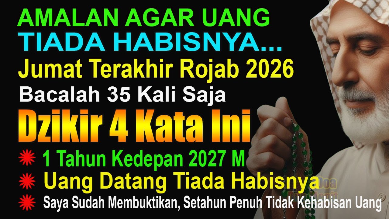 AMALAN UANG!! AMALAN JUMAT TERAKHIR BULAN ROJAB, BACA 35X DZIKIR INI, SETAHUN TIDAK KEHABISAN UANG