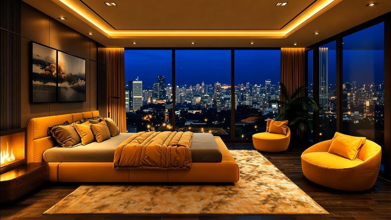 Smooth Jazz Bliss: Cozy Evening Vibes in a City Apartment 🎷✨