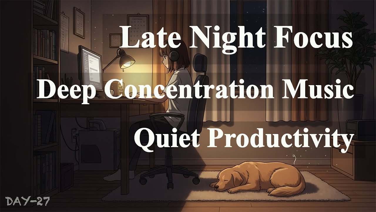 Late Night Focus 🌌 | Deep Concentration Music for Work, Study & Quiet Productivity | Lofi Relaxing
