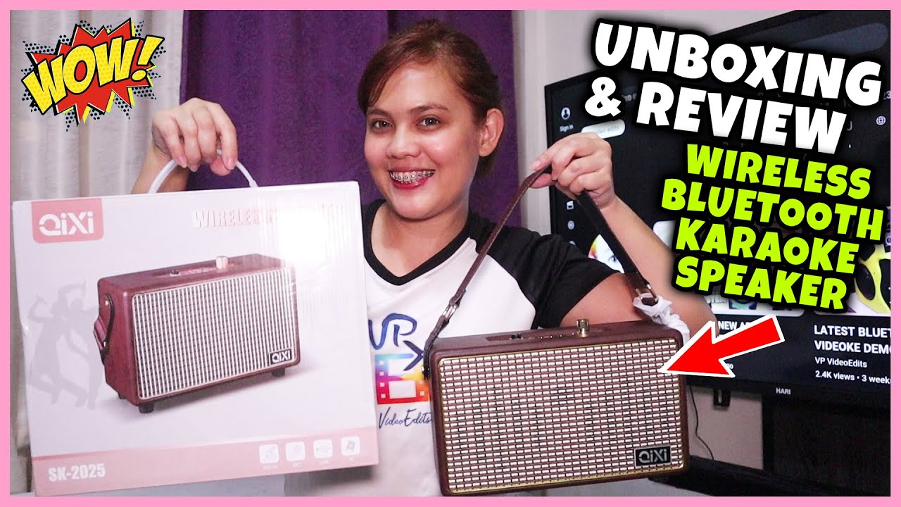 QIXI SK-2025 WIRELESS BLUETOOTH KARAOKE SPEAKER W/ WIRED MICROPHONE | UNBOXING AND REVIEW