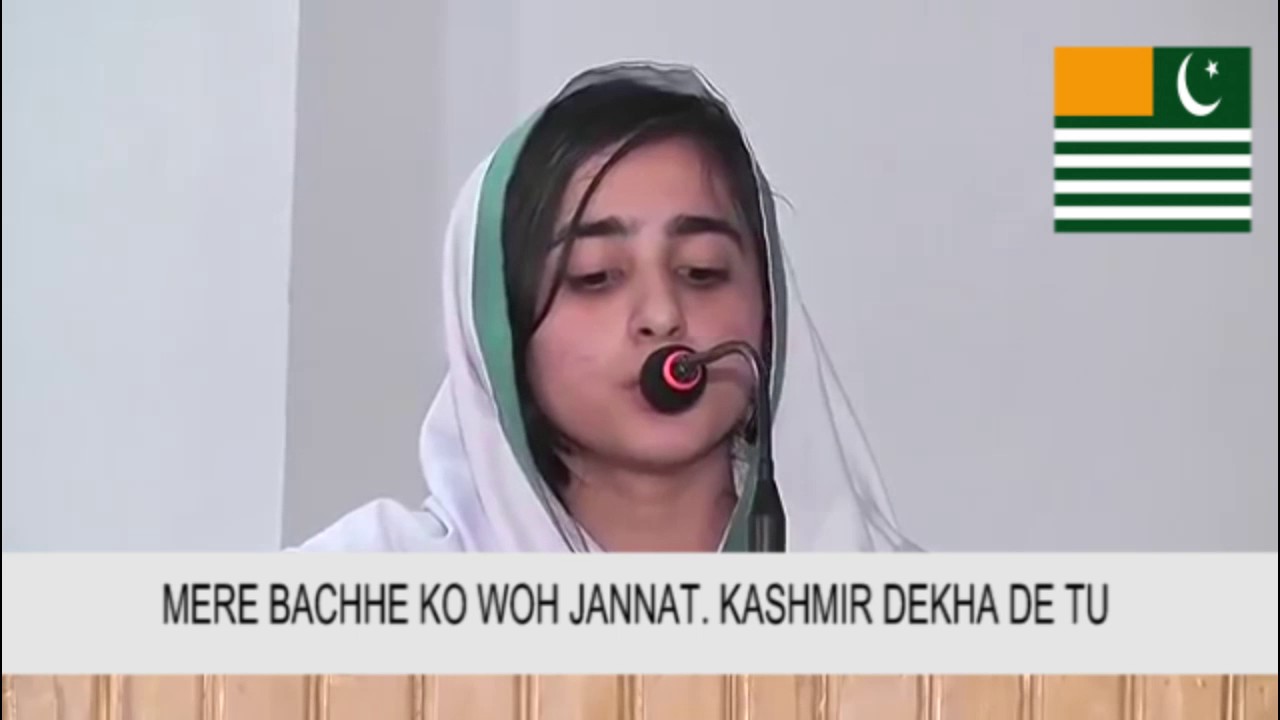 Beautiful Kashmir Poem Sing by collage Girl