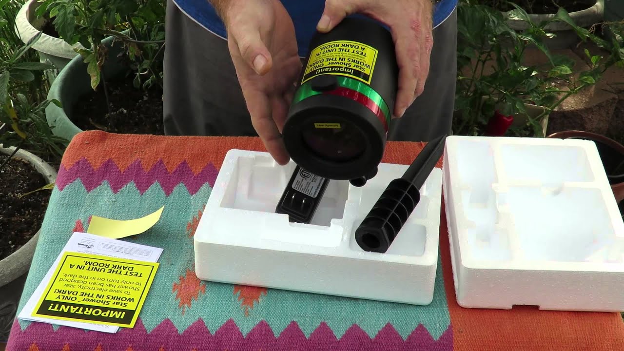 Star Shower Laser Projector Unboxing and Setup