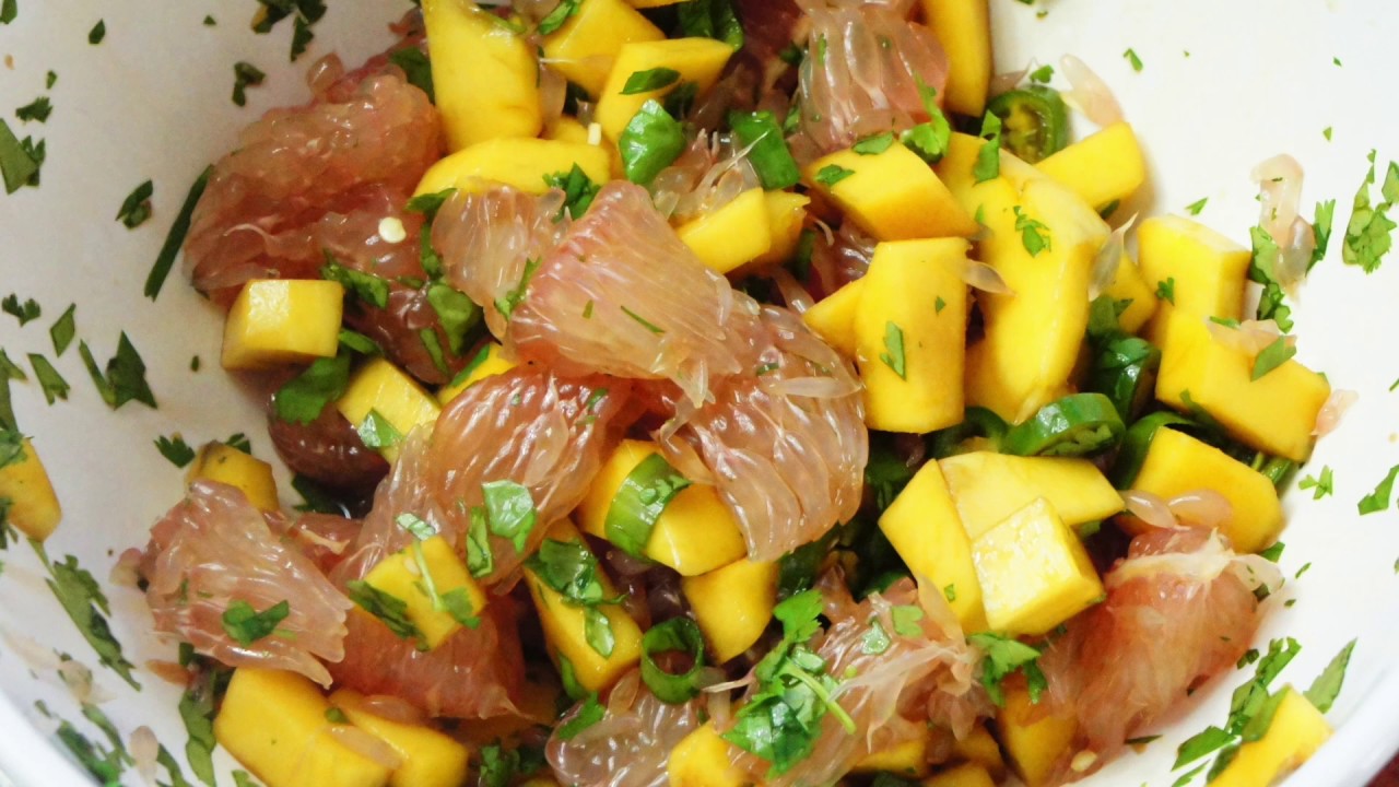 ENSALADANG MANGGA AT POMELO | SPICY POMELO MANGO SALAD