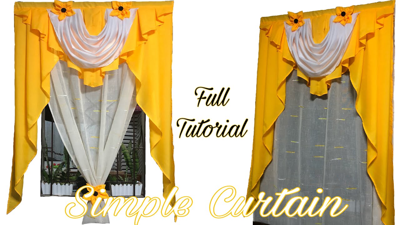 A Simple Valance Curtain | Full Tutorial for Beginners | Curtain Ideas & Design