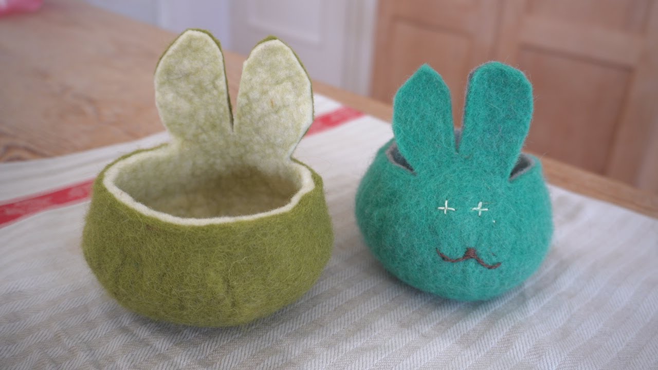 Wir filzen ein Osterhasenkörbchen