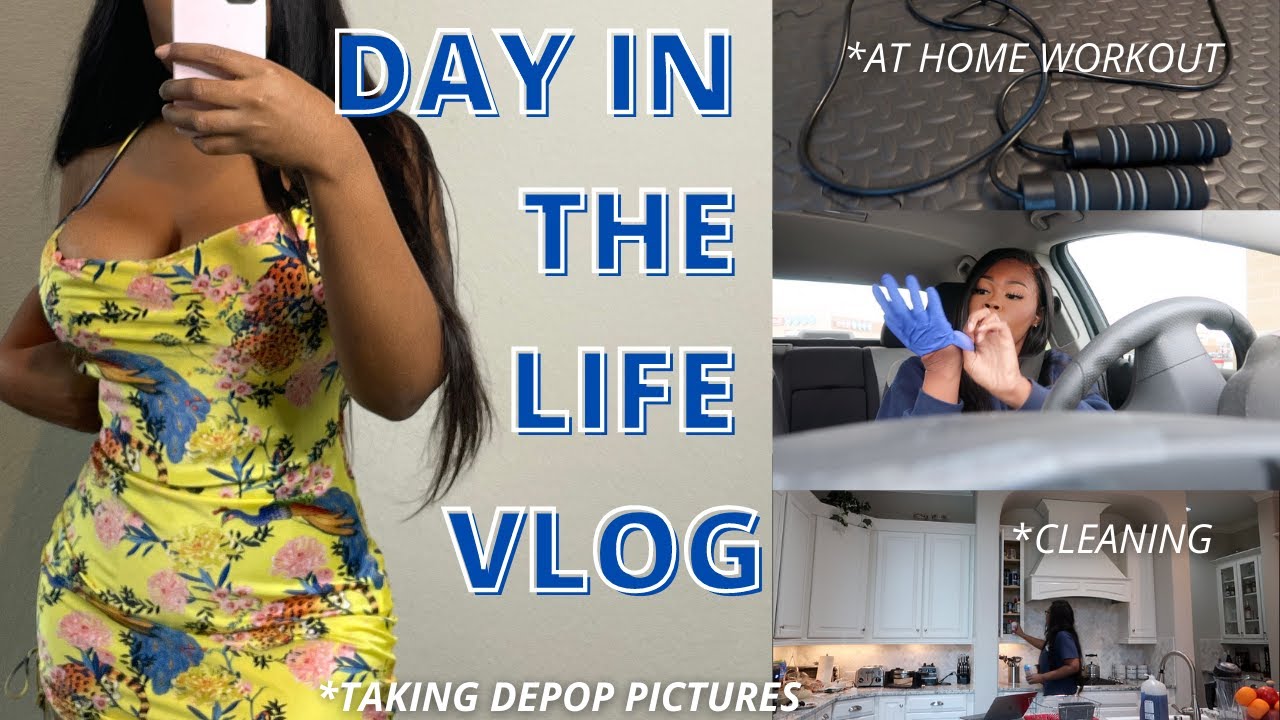 Home Workouts, Cheat meals, Depop photoshoot - PRODUCTIVE DAY IN MY LIFE VLOG