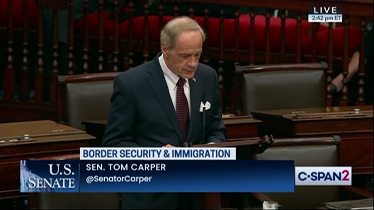 Senator Carper Urges Colleagues to Pass the Bipartisan Border Act from the Floor of the U.S. Senate