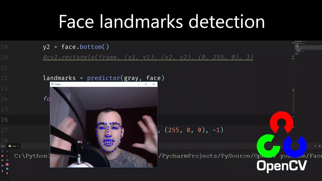 Face landmarks detection - Opencv with Python