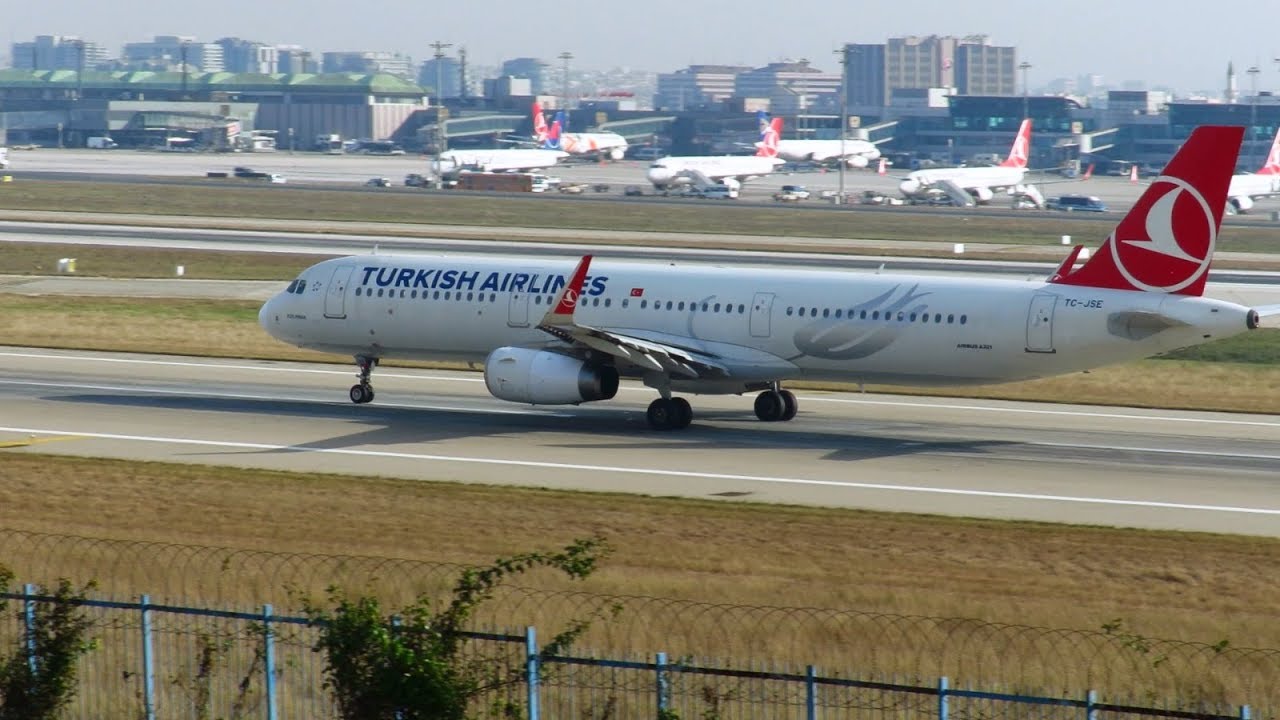 Türk Hava Yolları | Turkish Airlines Airbus A321 kalkış Istanbul Atatürk Havalimanı