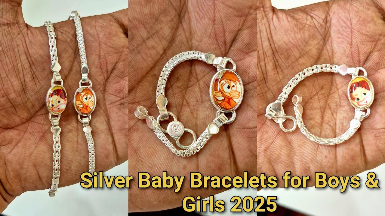 Latest Silver Baby Bracelet Designs 2025 | Cute & Trending Baby Kada Styles