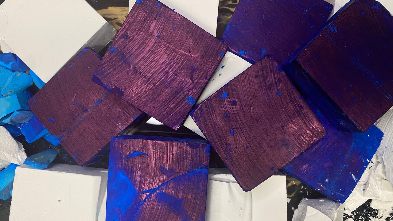 Deep Dyed Blue and Buttery Soft Plain Blocks | Gym Chlak asmr | Oddly satisfying | asmr world