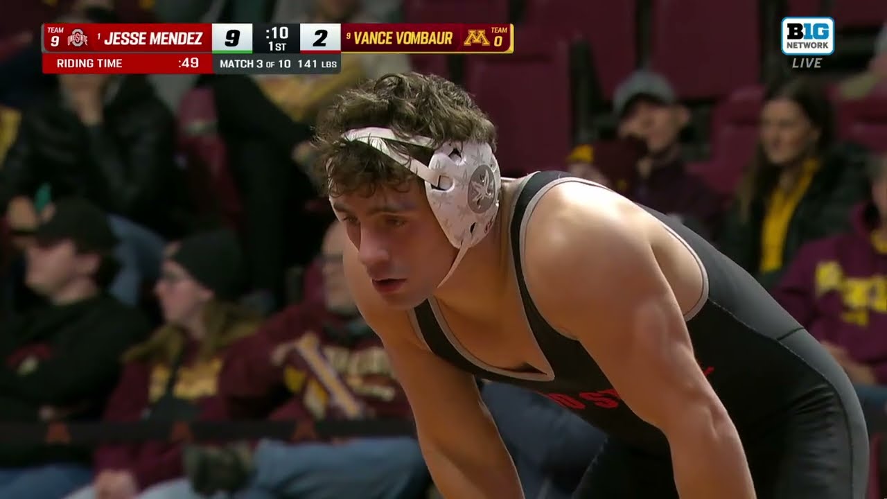 141 lbs: Ohio State's Jesse Mendez vs. Minnesota's Vance Vombaur | Ohio State Wrestling